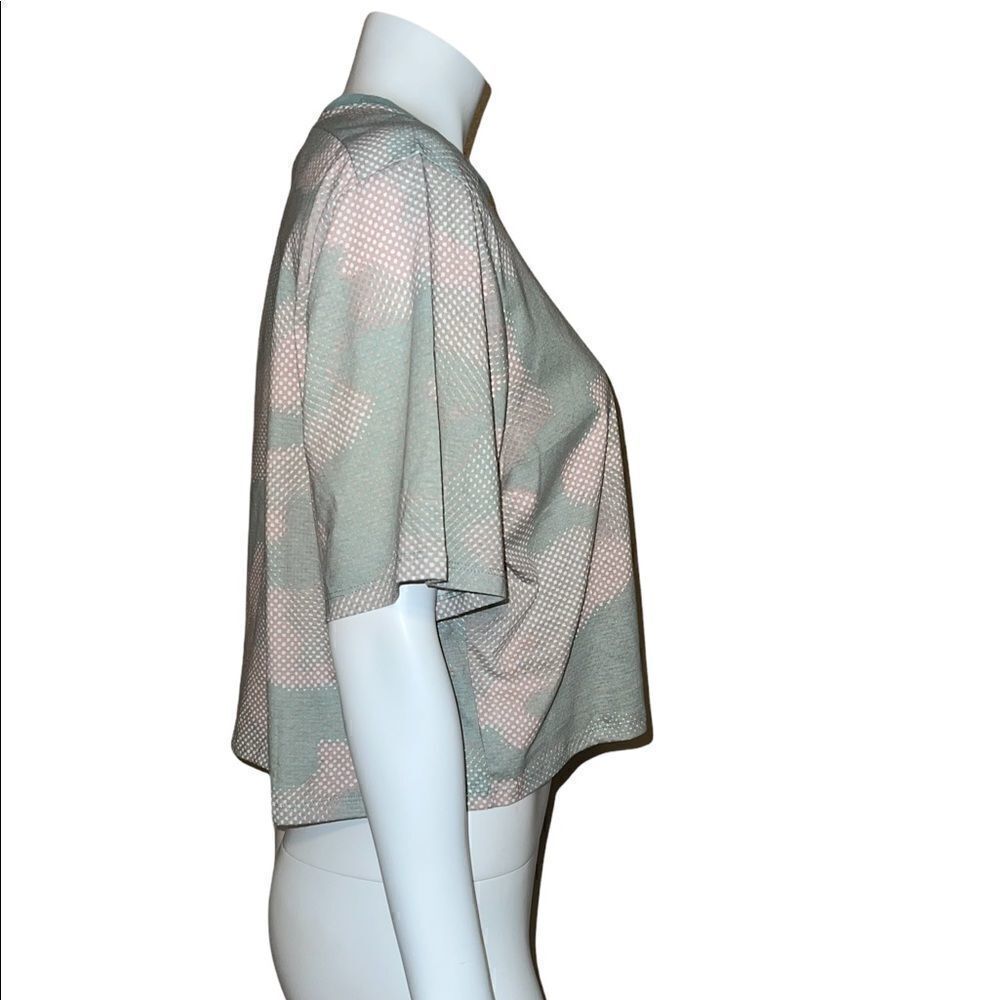 Columbia Park Box Aqua Tone Spotted Camo Boxy T-Shirt Women's Extra Large NWT - Picture 6 of 9